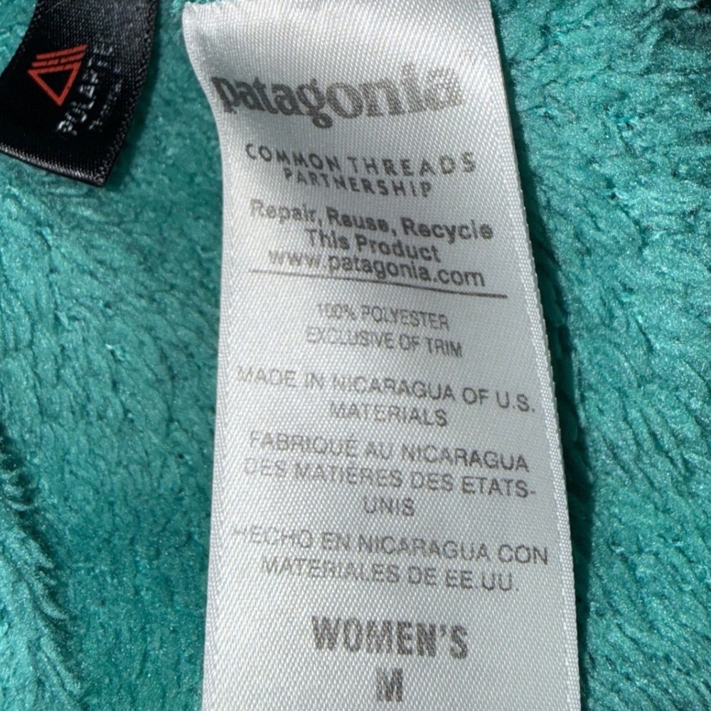 Patagonia Re-Tool  Snap-T Fleece‎ Pullover Teal Green Womens Medium M - Picture 9 of 10